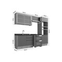 Ver imagem 2 de Cozinha Modulada Completa Versalis 4 Peças 2 Aéreos + 1 Balcão + 1 Torre Quente C4p190 Freijó