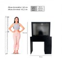 Ver imagem 7 de Penteadeira com Espelho Tampo de Vidro e 4 Gavetas 90cm Ditália