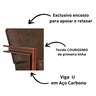 Poltrona Cadeira Detroit Couríssimo Facto Telha Estrutura Bronze - 4