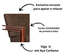 Ver imagem 4 de Poltrona Cadeira Detroit Couríssimo Facto Telha Estrutura Bronze