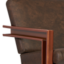 Ver imagem 2 de Poltrona Cadeira Detroit Couríssimo Facto Telha Estrutura Bronze