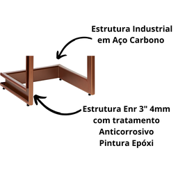 Poltrona Cadeira Detroit Couríssimo Facto Telha Estrutura Bronze - 5