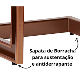 Poltrona Cadeira Detroit Couríssimo Facto Telha Estrutura Bronze - 6