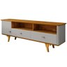 Rack para Sala de Estar Tv 70 Pol Orgânico Marusi B02 Off White Naturalle - Lyam Decor - 1