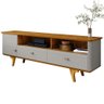 Rack para Sala de Estar Tv 70 Pol Orgânico Marusi B02 Off White Naturalle - Lyam Decor - 6