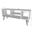 Ver imagem 4 de Rack Bancada Milão 136cm Off White-nature para Tv até 55? - Peternella Móveis Off White-nature