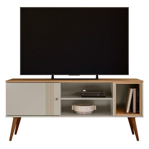 Rack Bancada Milão 136cm Off White-nature para Tv até 55? - Peternella Móveis Off White-nature