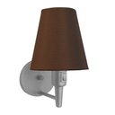 Ver imagem 3 de Arandela Cone Md-2013 Cinza C- Inter Liga e Desl Cúpula em Tecido Café - Bivolt