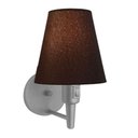 Ver imagem 1 de Arandela Cone Md-2013 Cinza C- Inter Liga e Desl Cúpula em Tecido Café - Bivolt
