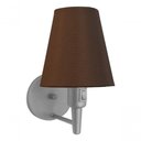 Ver imagem 6 de Arandela Cone Md-2013 Cinza C- Inter Liga e Desl Cúpula em Tecido Café - Bivolt