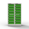 Armário de Aço para Correspondência 16 Portas - Nk 1716 Nilko Armários Verde Fluorescente Chave Padr - 2