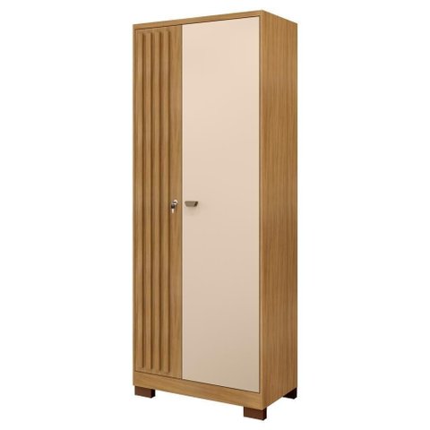 Armario Multiuso 2 Portas Versa 11686 71 Cm Carvalho Am Off White Incp