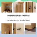 Ver imagem 5 de Armario Multiuso 2 Portas Versa 11686 71 Cm Carvalho Am Off White Incp