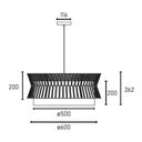 Ver imagem 4 de Lustre Pendente Blumenau Gaia 60cm E27 Bivolt Branco