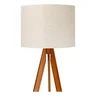 Abajur de Chão com Tripé Moderno e Cúpula de Linho Off-white - 9