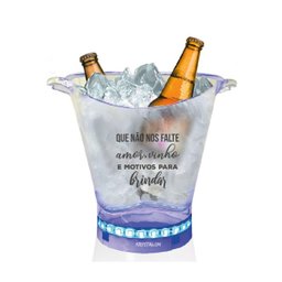 Balde de Gelo com Led Amor, Vinho e Motivos - 2