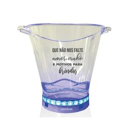 Balde de Gelo com Led Amor, Vinho e Motivos - 1