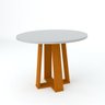 Mesa de Jantar Redonda 4 Lugares Isabela Ype OffWhite MDF 100x100 - New Ceval - 1