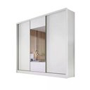 Ver imagem 1 de Guarda Roupa Arezzo 3 Portas 8 Gavetas 1 Espelho Cor:branco