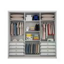 Ver imagem 5 de Guarda Roupa Arezzo 3 Portas 8 Gavetas 1 Espelho Cor:branco