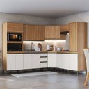 Ver imagem 3 de Cozinha Completa Cecília 14 Portas 3 Gavetas Freijó/off White - Jcarvalho