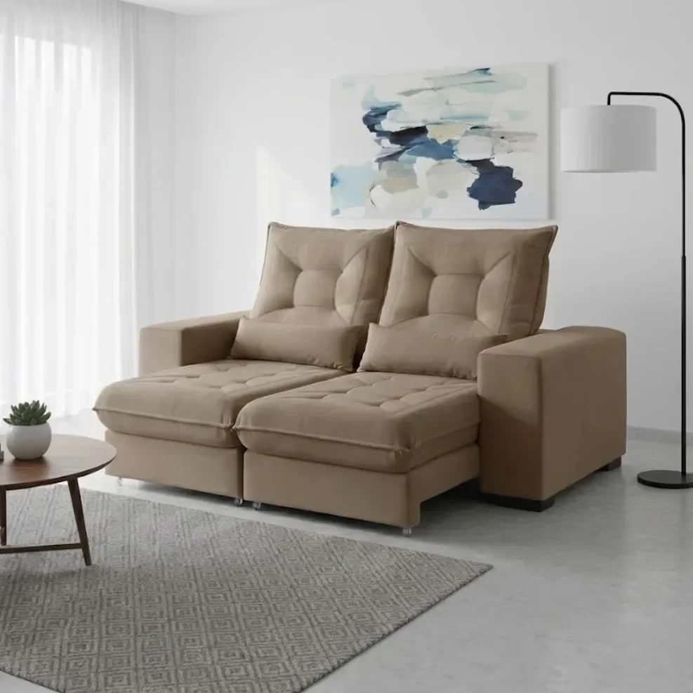 Sofá Retrátil e Reclinável 1,80m Suede Miami - 1