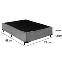 Ver imagem 5 de Cama Box Casal Suede Sereneprime Cinza 138x188x40
