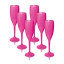 Ver imagem 1 de Kit 8 Taças Champagne 170ml Rosa Acrílico