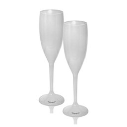 Kit 4 Taças Champagne 170ml Branco Acrílico - 2