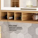 Ver imagem 7 de Armário de Cozinha com Balcão e Tampo 14 Portas 6 Gavetas Pérola 100% Mdf Vidro Reflecta Amêndoa/bra