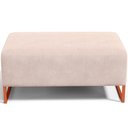 Ver imagem 5 de Puff Decorativo Sala de Estar Cléo 90cm Base de Ferro Cobre W01 Suede Bege - Lyam Decor