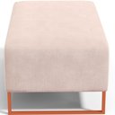 Ver imagem 7 de Puff Decorativo Sala de Estar Cléo 90cm Base de Ferro Cobre W01 Suede Bege - Lyam Decor
