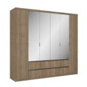 Ver imagem 2 de Guarda-Roupa Thb Nobre Glass com Espelho 6 Portas