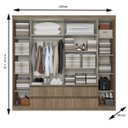 Ver imagem 4 de Guarda-Roupa Thb Nobre Glass com Espelho 6 Portas