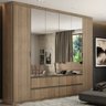 Guarda-Roupa Thb Nobre Glass com Espelho 6 Portas - 1