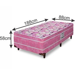 Colchão Conjugado Solteiro Sonata 88cm Simbal Rosa - 2