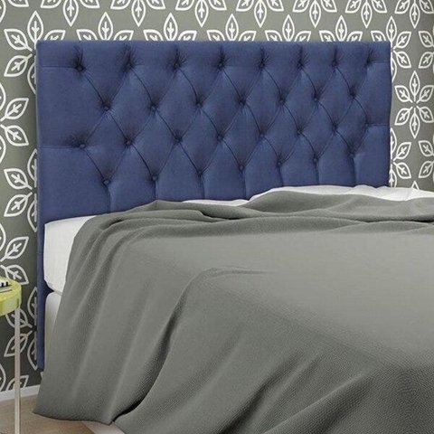 Cabeceira Solteiro Embaixatriz Suede para Colchão Box 88 Cm Simbal