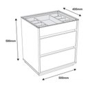 Ver imagem 4 de Mesa de Cabeceira Belize 3 Gavetas 50cm Cedro Casa D