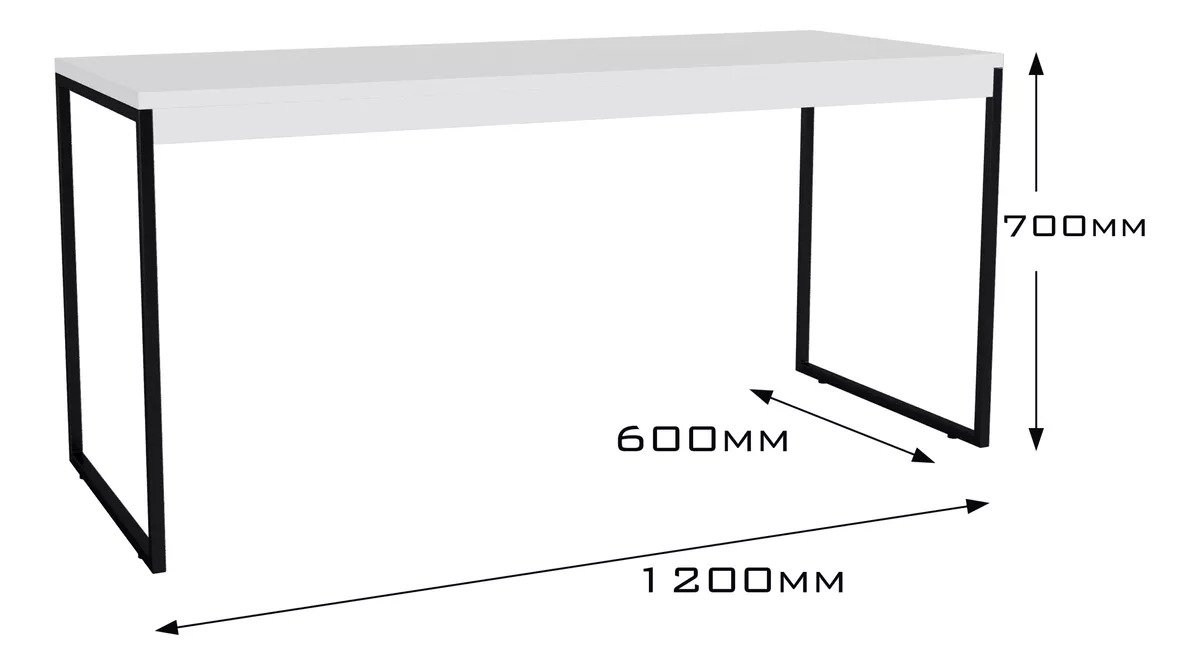 Mesa para Computador Diretor 1,20:branco - 2