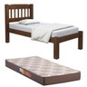 Cama de Solteiro Madeira Maciça com Colchão de Espuma D20 - 1