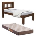 Ver imagem 1 de Cama de Solteiro Madeira Maciça com Colchão de Espuma D20
