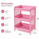 Ver imagem 7 de Kit 2 Estantes Organizadoras 3 Andares Multiuso Polipropileno para Cozinha Lavanderia Escritório