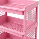 Ver imagem 4 de Kit 2 Estantes Organizadoras 3 Andares Multiuso Polipropileno para Cozinha Lavanderia Escritório