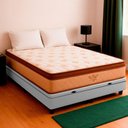 Ver imagem 1 de Cama Box Baú Viúvo e Colchão Four Season Molas V-store Cor:branco