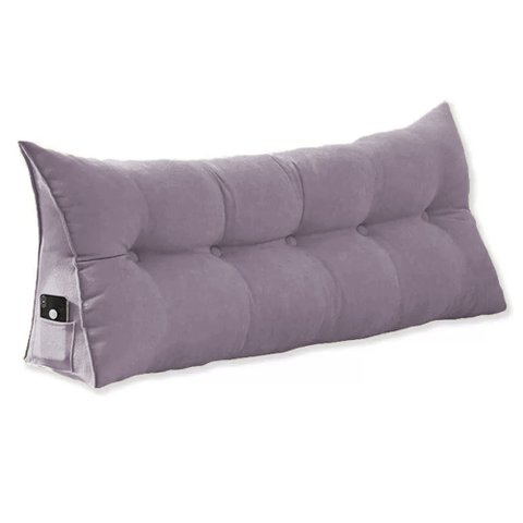 Almofada Cabeceira Ana Cama Solteiro 90cm Suede Rosê Ms Decor