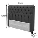 Ver imagem 3 de Cabeceira Solteiro Imperatriz Suede para Colchão Box 88cm Simbal