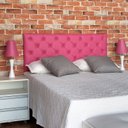 Ver imagem 2 de Cabeceira Estofada King Capitonê Corino Rosa Pink 195 x 120 cm RBL