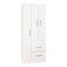 Guarda Roupa Solteiro Milão 3 Portas Branco Brilho – Poquema - 1