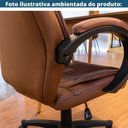 Ver imagem 4 de Cadeira Giratória Córdoba Rivatti Revestida em Poliuretano Preto Base Rodízio Nylon