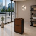 Ver imagem 2 de Balcão Caixa 60x40cm para Atendimento e Recepção Comercial com Gaveta